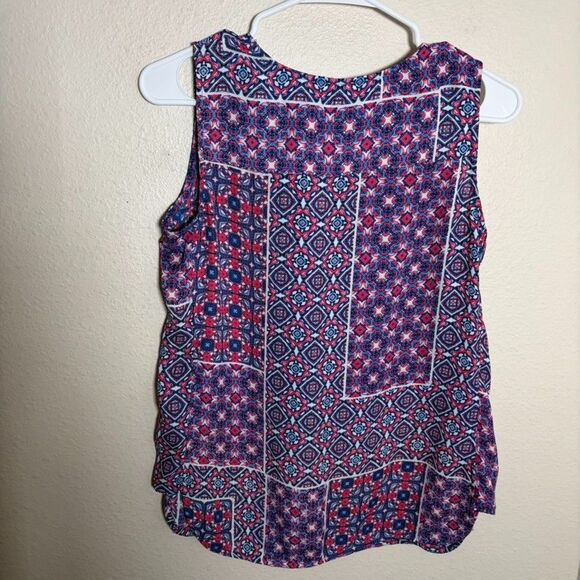 Violet + Claire Tank Top Women's Small V-Neck Sleeveless Printed Colorful Shirt - Picture 4 of 8